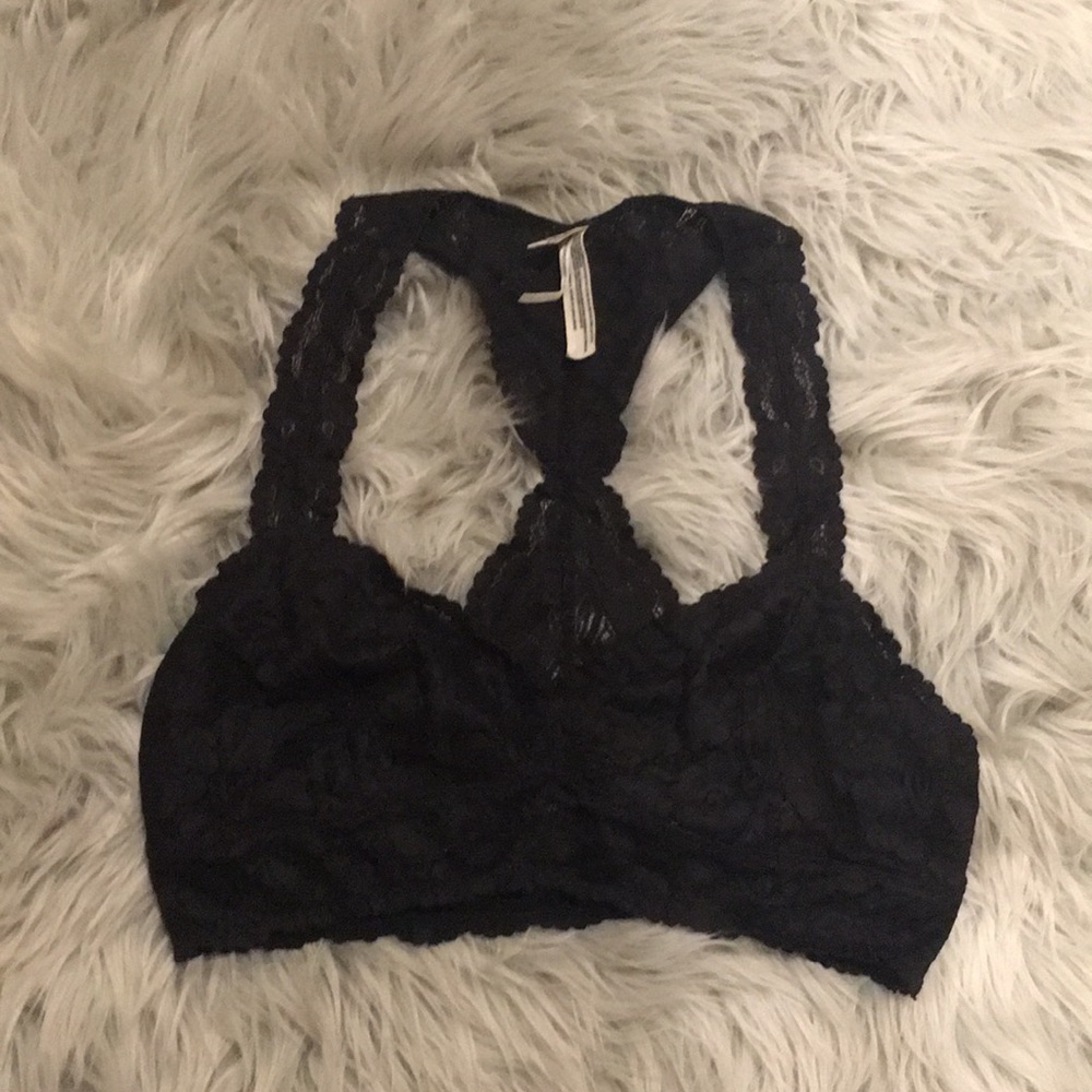 Free People Black Lace Bralette